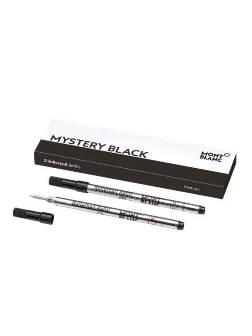 Montblanc Rollerball Refills – M (Medium) – Mystery Black – Pack of 2